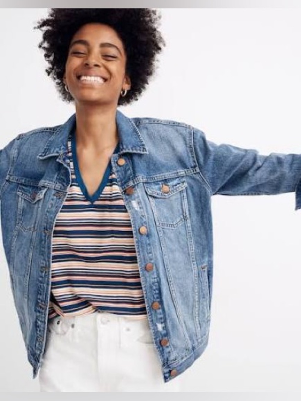 Madewell Oversized Blue Denim Jacket NWT